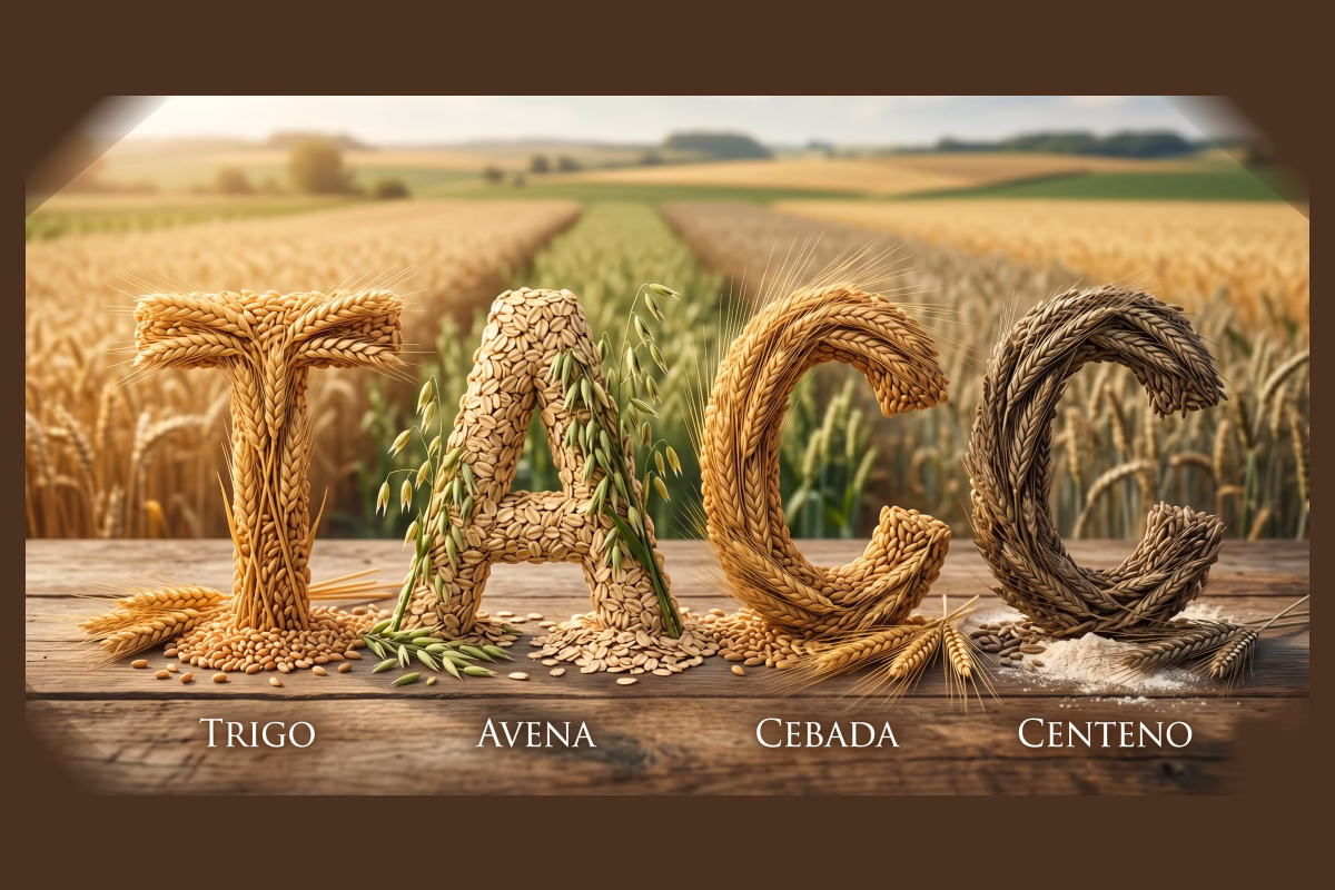 Envase de un producto alimenticio con el símbolo oficial libre de gluten impreso